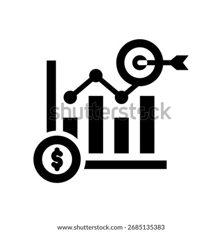 Forecast Accuracy Icon Glyph Vector Illustration