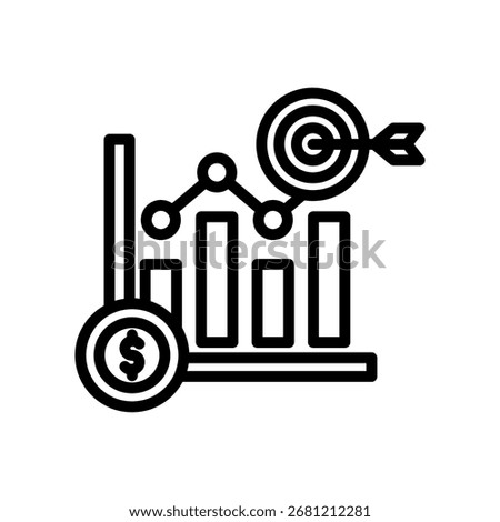 Forecast Accuracy Icon Outline Vector Illustration