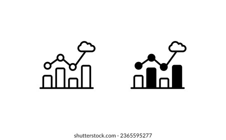 Forecast Analytics icon design with white background stock illustration