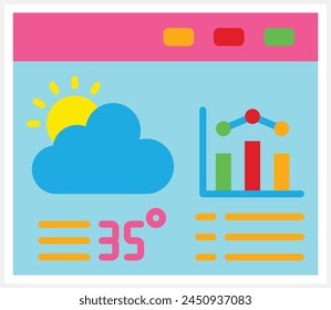 Forecast Analytics vector icon. Can be used for printing, mobile and web applications.