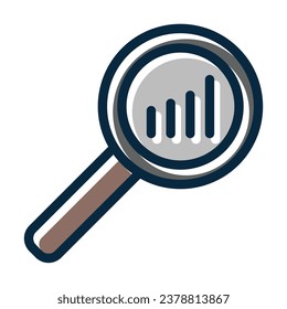 Forecast Analytics Vector Thick Line Filled Dark Colors Icons For Personal And Commercial Use.
