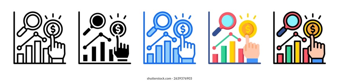 Forecast Chart Icon Element For Design