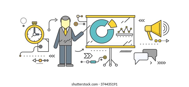 Forecast concept icon flat style. Business growth graph, finance market progress chart, financial investment, profit marketing, diagram stock increase, report and statistic data illustration