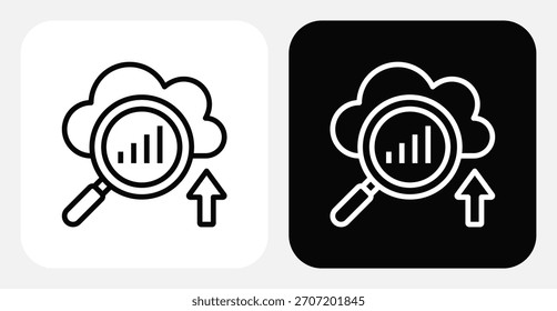 Conjunto de iconos monocromo dual de pronóstico