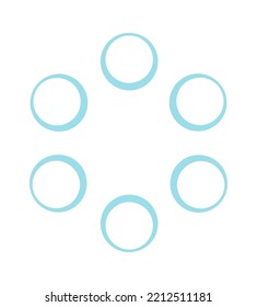Forecast flat icon Round shaped snowflake Winter weather Decor