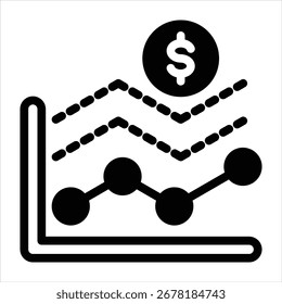 Icono de pronóstico en Ilustración vectorial de estilo negro