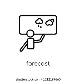 Forecast icon from collection., editable outline stroke vector illustration