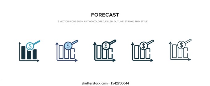 forecast icon in different style vector illustration. two colored and black forecast vector icons designed in filled, outline, line and stroke style can be used for web, mobile, ui