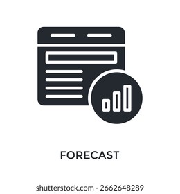 Forecast Icon Glyph Style. Vector Illustration For Graphic Design