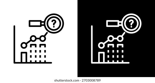 Ícone de Previsão Estilo da Linha Ilustração do Vetor.