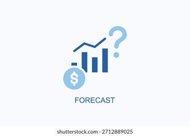Icono De Pronóstico O Ilustración vectorial Aislada De Logotipo