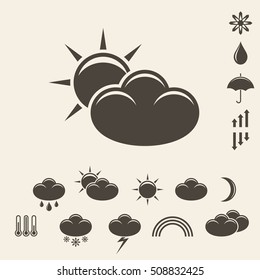 Forecast. Icon set