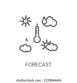 Forecast icon. Trendy Forecast logo concept on white background from Weather collection. Suitable for use on web apps, mobile apps and print media.
