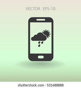 Icono de previsión. ilustración vectorial