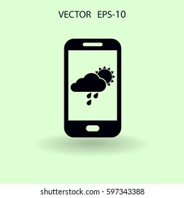 Icono de previsión. ilustración vectorial