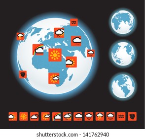 Vorhersehbare Symbole und Erdvorlage