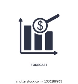 forecast isolated icon. Simple element illustration from strategy concept. forecast editable logo symbol design on white background. Can be use for web and mobile.