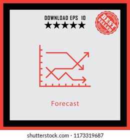Forecast  line icon