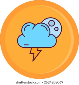 Línea de pronóstico de diseño de íconos de Vector