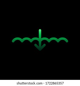 forecast, low, tide sign nolan icon. Simple thin line, outline vector of weather icons for ui and ux, website or mobile application