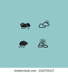 Forecast simple cute vector set