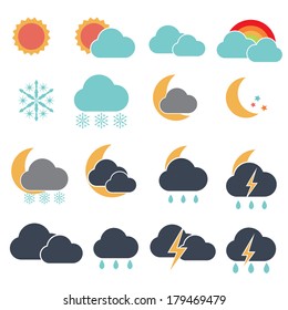 Forecast simple cute vector set