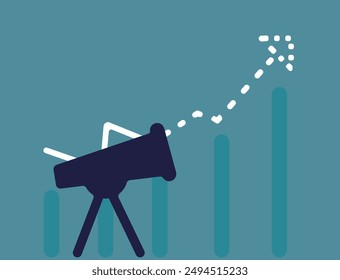 Forecast statistics prediction financial progress illustration