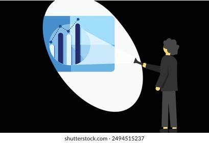 Forecast statistics prediction financial progress illustration