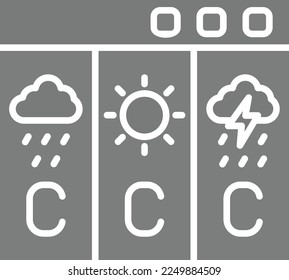Forecast vector icon. Can be used for printing, mobile and web applications.