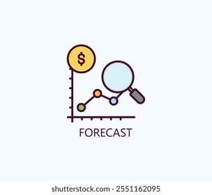 Ilustração De Símbolo De Vetor, Ícone Ou Sinal De Logotipo De Previsão