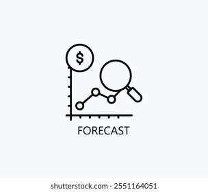 Ilustração De Símbolo De Vetor, Ícone Ou Sinal De Logotipo De Previsão