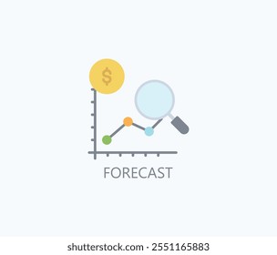 Ilustração De Símbolo De Vetor, Ícone Ou Sinal De Logotipo De Previsão