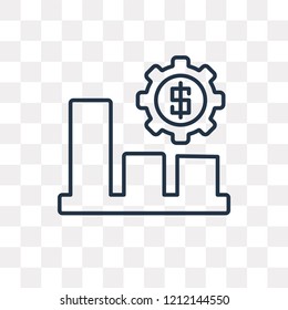 Forecast vector outline icon isolated on transparent background, high quality linear Forecast transparency concept can be used web and mobile