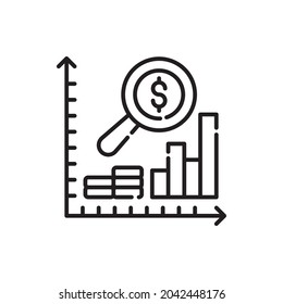 Forecast vector outline icon style illustration. EPS 10 file