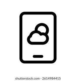 Forecast Vector for Weather Update and Climate. Weather icon illustration, autumn forecast concept, meteorology data. Line Icon