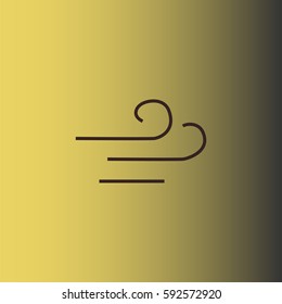 Forecast vector. Windy weather icon