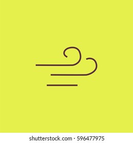 Forecast vector. Windy weather icon