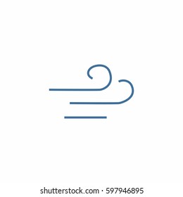 Forecast vector. Windy weather icon