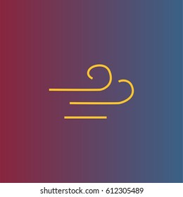 Forecast vector. Windy weather icon