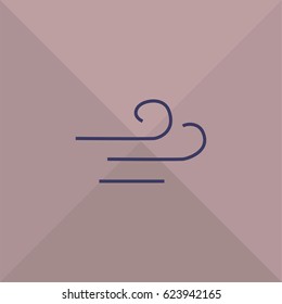 Forecast vector. Windy weather icon