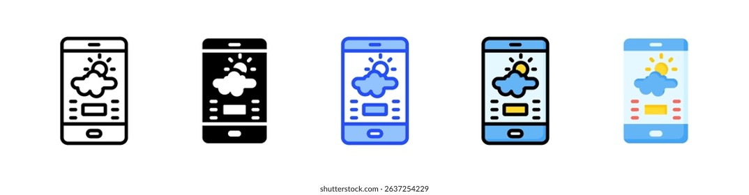 Forecast Weather Icon Collection With Multiple Styles