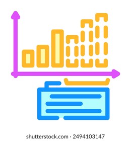icono de color de proceso de negocio de previsión Vector. signo de proceso de negocio de previsión. ilustración de símbolo aislado