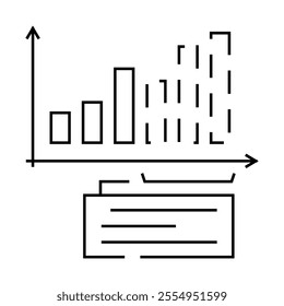 forecasting business process line icon vector. forecasting business process sign. isolated contour symbol black illustration