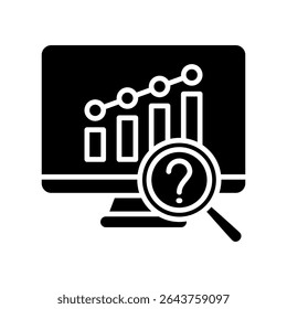 Ícone de glifo de previsão, uso para aprendizado de máquina, educação, indústria de tecnologia, UI, kit UX, desenvolvimento de aplicativo e web, digital ou impresso.