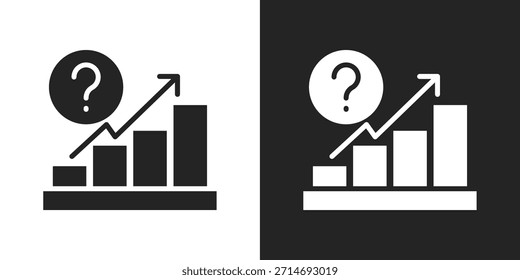 Icono De Pronóstico En Estilo Glifo Blanco Y Negro