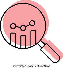 Forecasting Icon - Depicting Prediction of Future Trends Based on Data Analysis and Statistical Methods