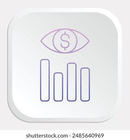 Forecasting Icon - Depicting Prediction of Future Trends Based on Data Analysis and Statistical Methods