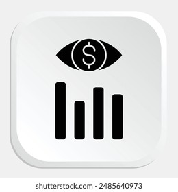 Forecasting Icon - Depicting Prediction of Future Trends Based on Data Analysis and Statistical Methods