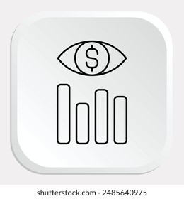 Forecasting Icon - Depicting Prediction of Future Trends Based on Data Analysis and Statistical Methods