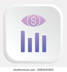 Forecasting Icon - Depicting Prediction of Future Trends Based on Data Analysis and Statistical Methods